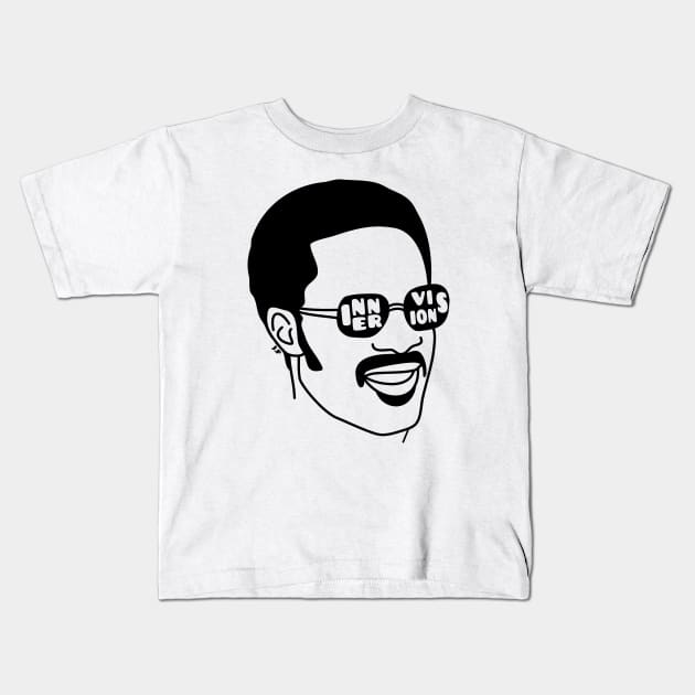 Stevie Wonder - Innervisions Kids T-Shirt by JoannaPearson